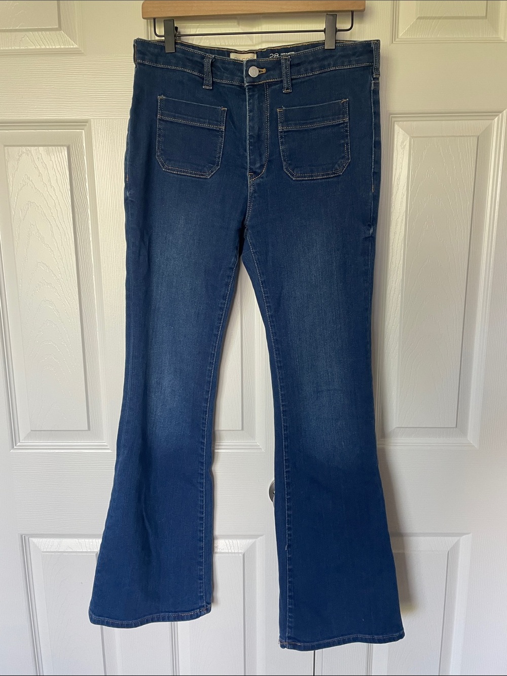 Pilcro Dark Blue Flare Jeans